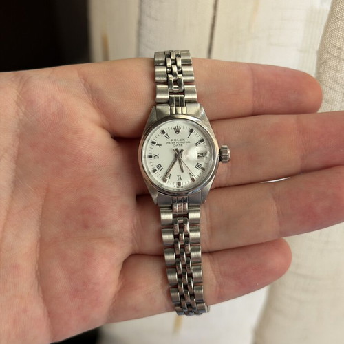 Rolex DateJust 6516 26mm used women's watch white dial