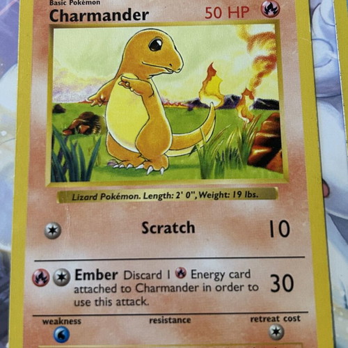 Charmander Base Set Shadowless Pokemon card