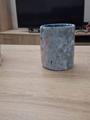 Velvet pencil holder, 10cm height