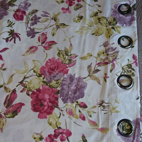 Romantic cotton curtains two panels with rings, like new, 135×240 cm, gift table runner and chair cushion