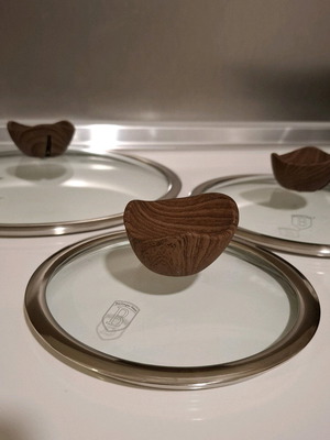 Berlinger Haus glass lid set of 3 like new, 28cm, 20cm, 16cm