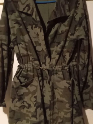 Women's lightweight jacket like new, 100% cotton, army design
