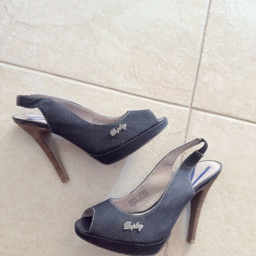 Replay peep toe shoes like new, size 38, blue