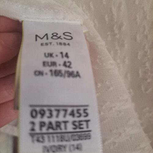 M&S women's shirt like new, white, size L