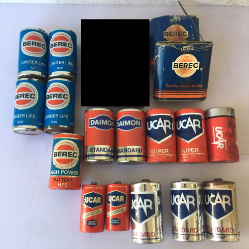Old batteries as seen