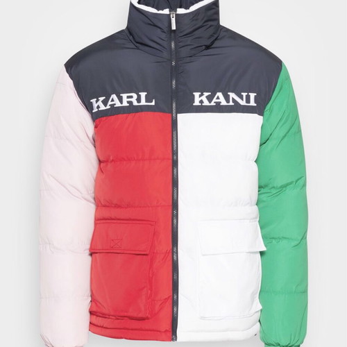 Karl Kani Retro Block Puffer Jacket, men's size S