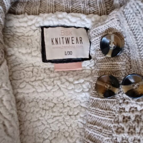 Bershka women's cardigan size L with detachable hood, like new