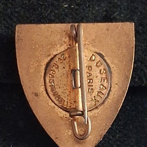 SS Normandie 1935 enamel pin by Duseaux Paris, French Line CGT