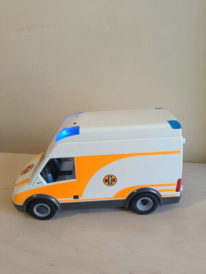 Playmobil ambulance used, complete with working lights and siren
