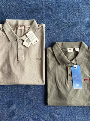 Levi's Polo πουκάμισο νέο, μεγέθη M και XL, μπεζ και πράσινο