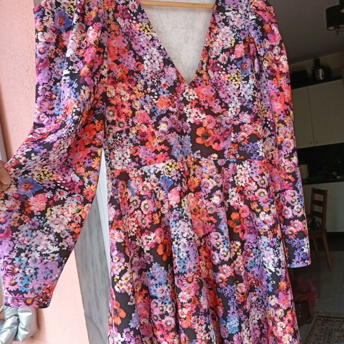 Flower Print Dress One Size Mini New