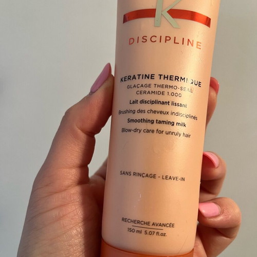 Kérastase Discipline Keratine Thermique hair heat protection cream used 150ml