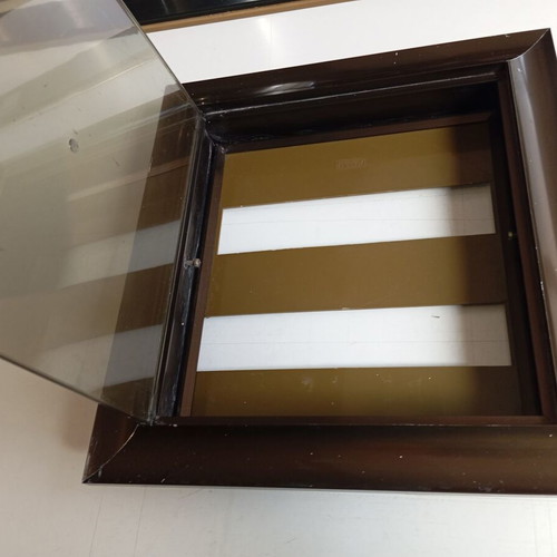 Electrical metal flush panel covers and rails 2-row set like new