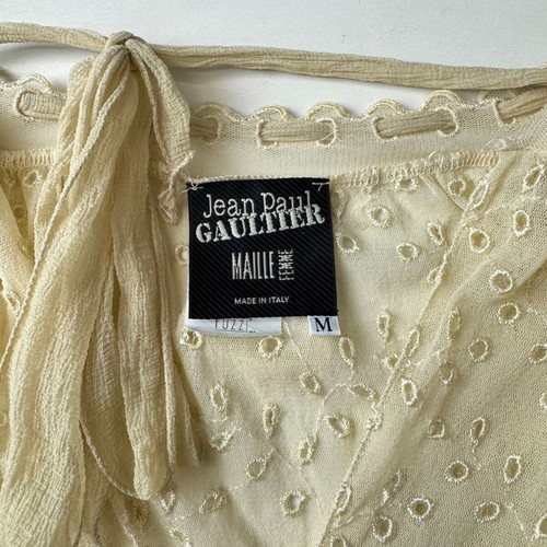 Jean Paul Gaultier Maille Femme blouse used, transparent, size M