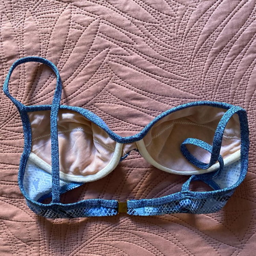 Motivo bikini set snakeskin blue new with tag