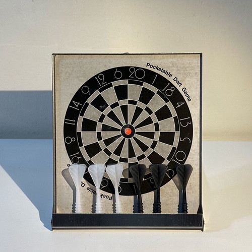 Inox office dartboard with magnetic darts like new