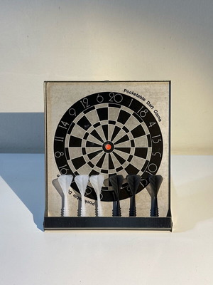 Inox office dartboard with magnetic darts like new