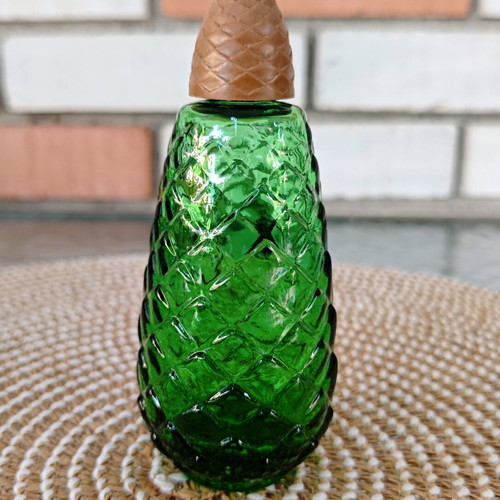 Vintage Pino Silvestre Vidal Glass Bottle used, pine cone shape