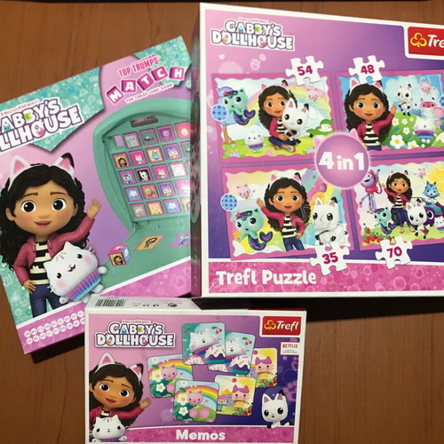 Gubbys Dollhouse board games and puzzles like new