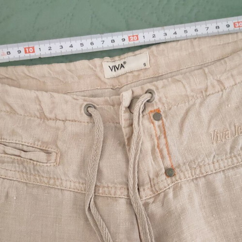 Linen pants Viva beige size S like new