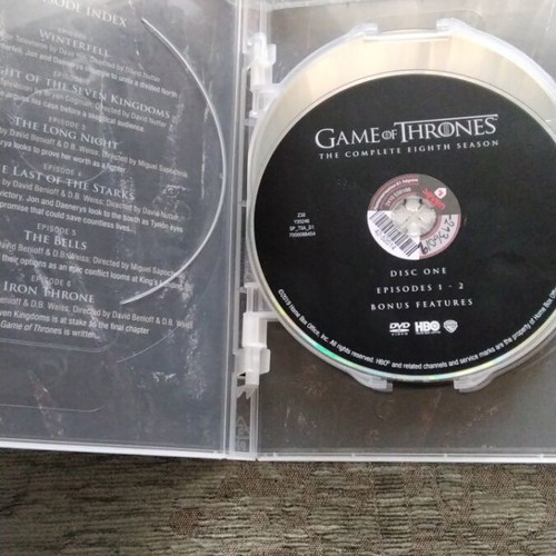 Game of Thrones Season 8 DVD box set with Greek subtitles