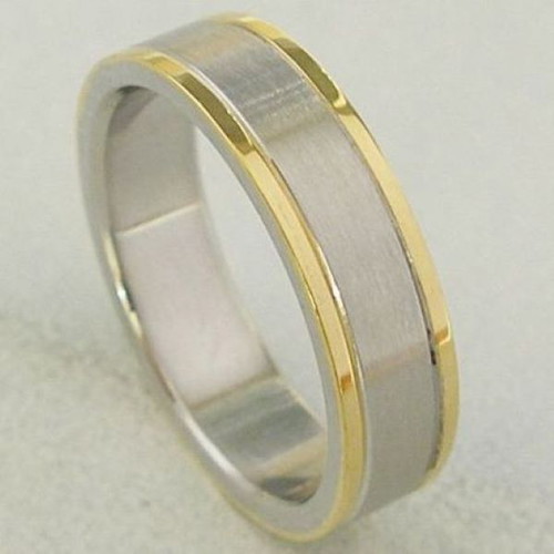 Pair of gold-plated steel rings new