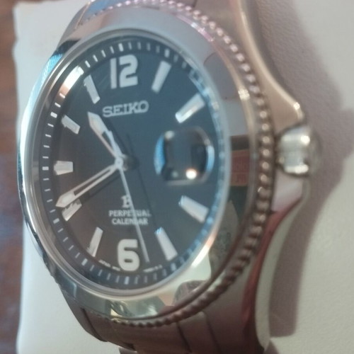 Seiko Brightz SAGM001 wristwatch used, perpetual calendar, titanium