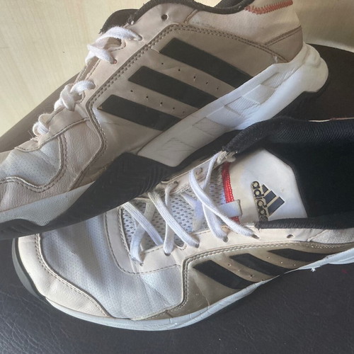 Adidas men's trainers used, size 45, white casual shoes