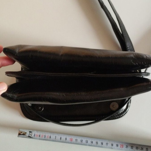 Leather bag black new