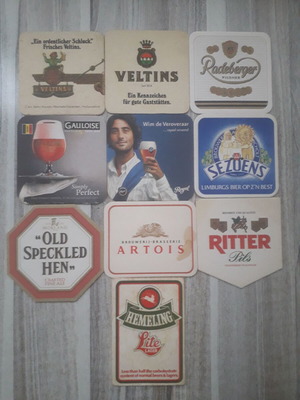 Beer Coasters used, set of 10 No 13