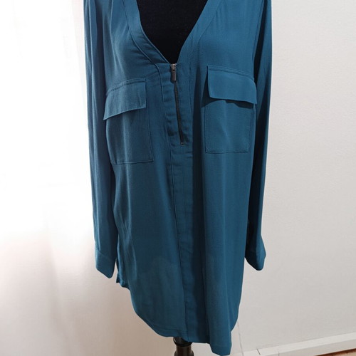 Long blouse like new, dark petrol, size XXL