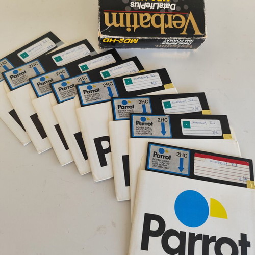 Parrot Windows 3.1 software floppy disks, pack of 10