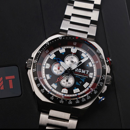 RGMT Capricorn Dual Time GMT Chronograph watch, men's