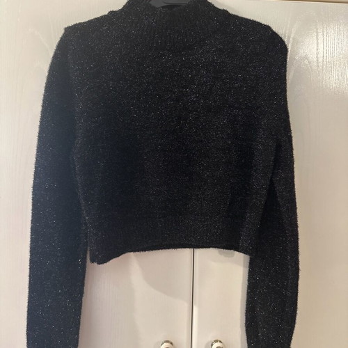 Mango medium black winter shirt like new