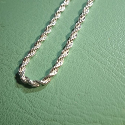 Silver 925 bracelet with twisted rope design and lobster clasp, new