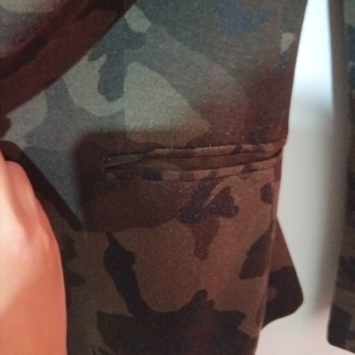 Zara cotton jacket, army style, brown and green
