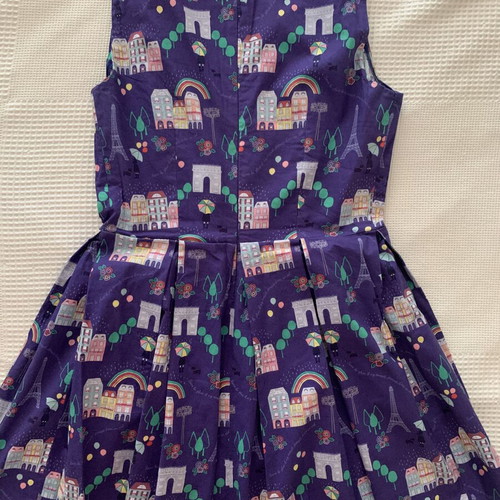 Handmade mini dress like new, colorful cotton fabric
