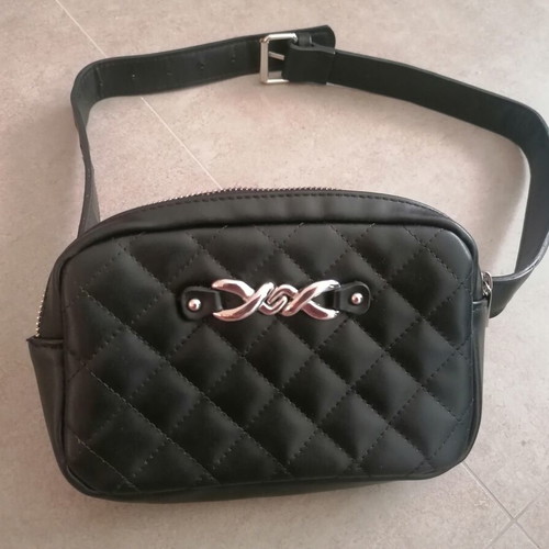 Stradivarius waist bag like new, black and silver