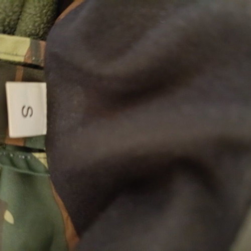 Waterproof Camouflage Jacket used, size S, brown and green