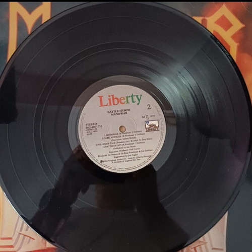 Manowar Battle Hymns LP vinyl album