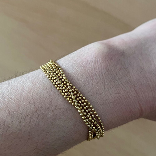 Gold-Tone Stainless Steel Multi-Strand Bracelet like new