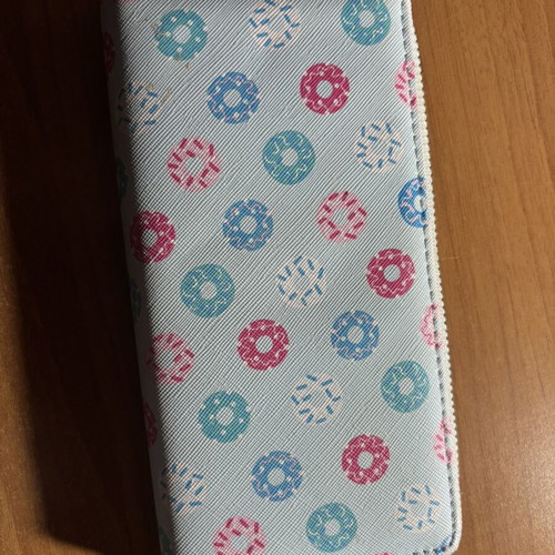 Donuts Baby Blue Wallet like new, large size