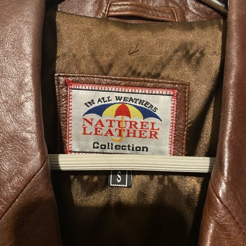 Leather brown coat like new from Turkey