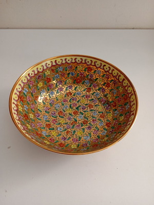 Vintage Rose Familie Medalion Chinese porcelain bowl used