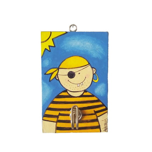 Pirate Wooden Wall Hook new, dimensions 17x10 cm