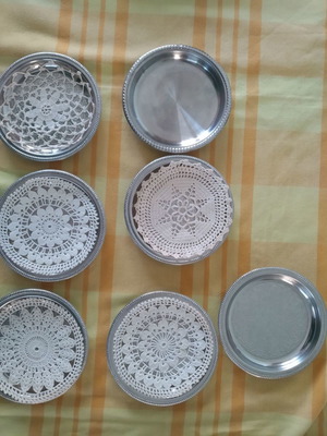 Vintage Σουβέρ Corona Rostfrei 18/8 μαζί με 5 σεμεδάκια