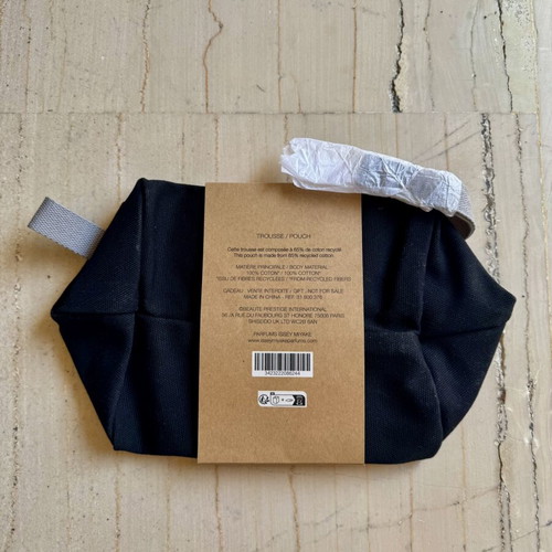 Issey Miyake toiletry bag new, black, 100% cotton