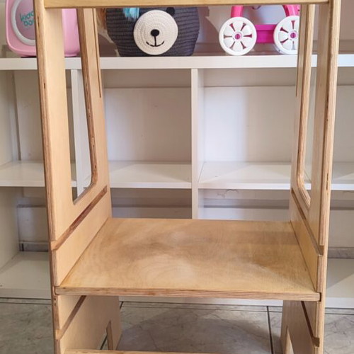 Learning Tower wooden kitchen helper by Woody Tales