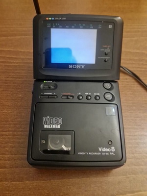 Sony GV-8E PAL Video Walkman μεταχειρισμένο, vintage φορητό σύστημα 1988