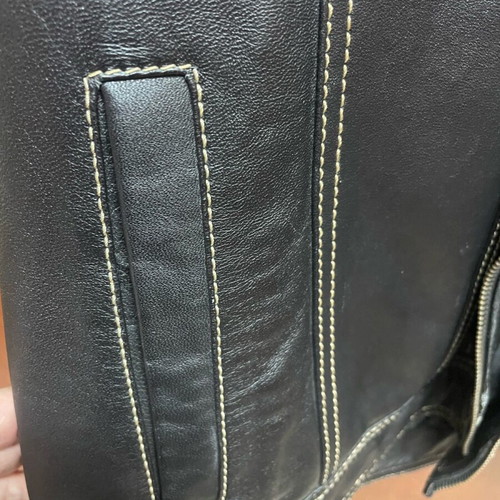 Zara leather jacket used, black, men's size XL